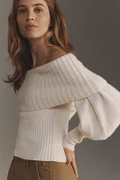 The Tessa Off-The-Shoulder Puff-Sleeve Sweater