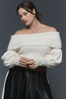 The Tessa Off-The-Shoulder Puff-Sleeve Sweater