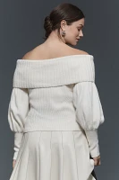 The Tessa Off-The-Shoulder Puff-Sleeve Sweater