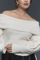 The Tessa Off-The-Shoulder Puff-Sleeve Sweater