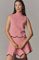 Maeve Scalloped Turtleneck Sweater Tank Top