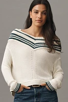 Maeve Off-The-Shoulder V-Boatneck Sweater