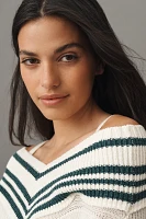 Maeve Off-The-Shoulder V-Boatneck Sweater