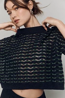 Maeve Boat-Neck Contrast-Stitch Sweater