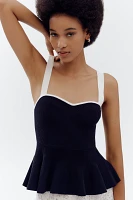 Maeve Sweetheart Peplum Tank Top
