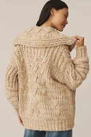 Pilcro Oversized Cable-Knit Cardigan Sweater