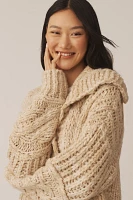 Pilcro Oversized Cable-Knit Cardigan Sweater