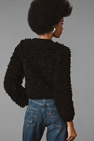 Maeve Loop-Stitch Cardigan Sweater