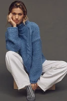 Maeve Relaxed Mock-Neck Cable-Knit Sweater