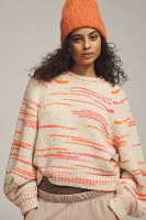 Pilcro Balloon-Sleeve Crew-Neck Sweater