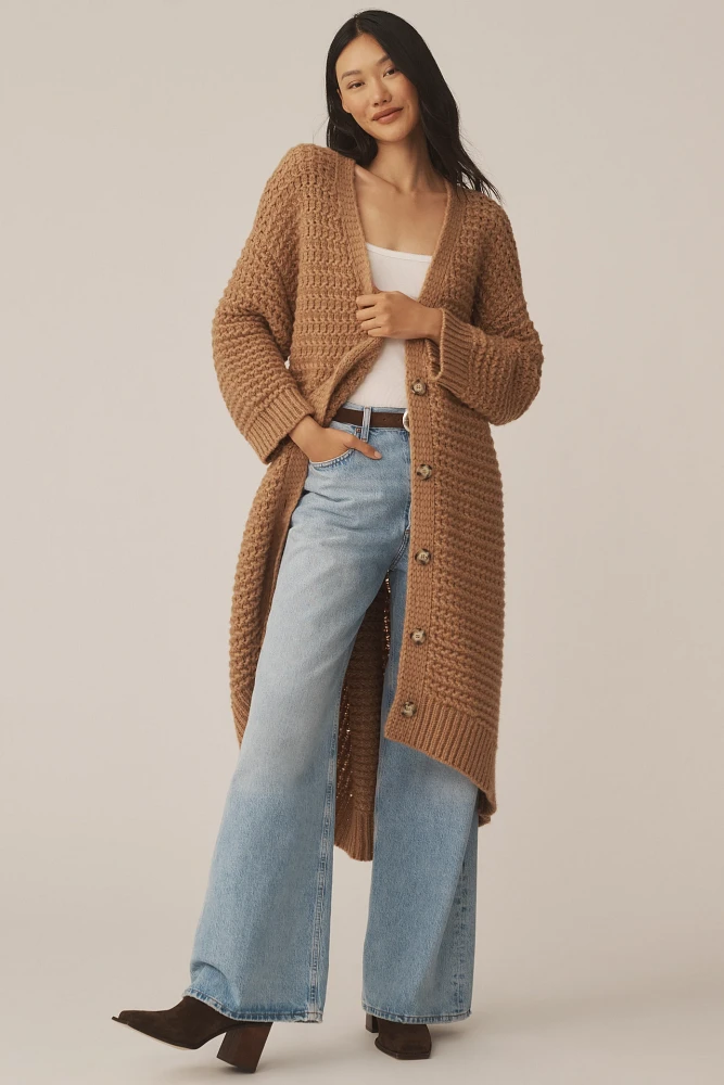 Maeve Relaxed Long Cardigan Sweater