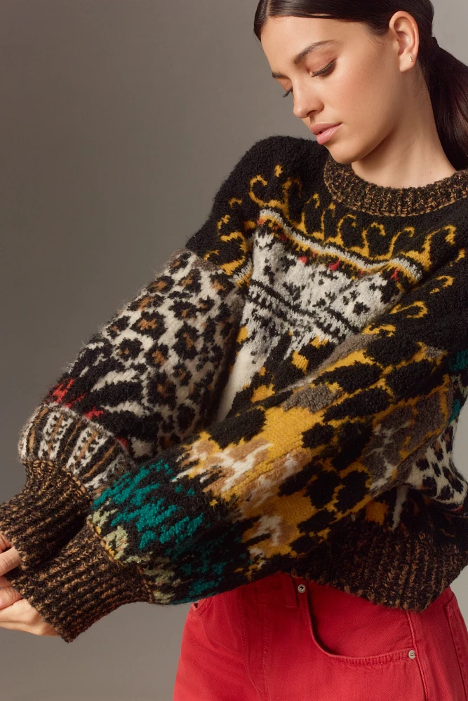 Pilcro Relaxed Crew-Neck Sweater