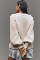 Maeve Balloon-Sleeve Crew-Neck Sweater