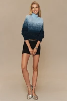 Pilcro Fuzzy Ombre Turtleneck Sweater