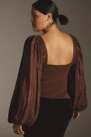 Bl-nk Peplum Twofer Sweater