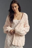 By Anthropologie Chunky Cable-Knit Oversized Cardigan Sweater