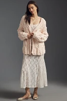 By Anthropologie Chunky Cable-Knit Oversized Cardigan Sweater