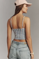 Pilcro Cotton Knit Ruffled Tank Top
