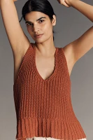 Pilcro V-Neck Ribbed Sweater Tank Top