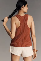 Pilcro V-Neck Ribbed Sweater Tank Top