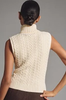 English Factory Mock-Neck Cable Sweater Tank