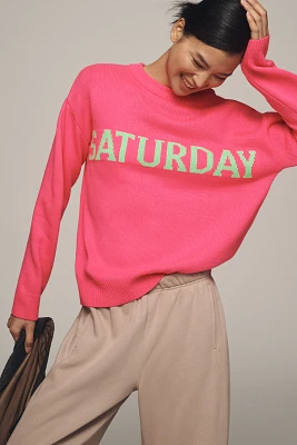 English Factory Weekend Graphic Crew-Neck Sweater