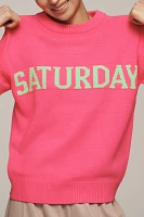 English Factory Weekend Graphic Crew-Neck Sweater
