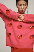 English Factory Strawberry Crew-Neck Sweater