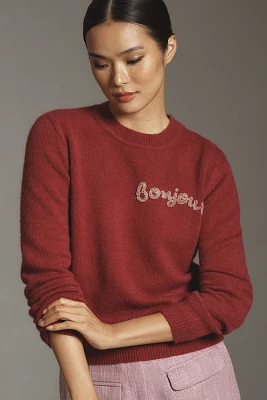 English Factory Beaded Bonjour Sweater