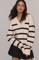 English Factory V-Neck Striped Sweater