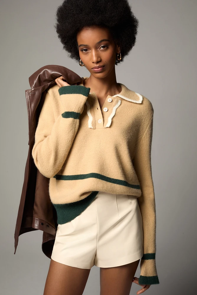 Maeve Scallop Collared Sweater