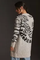 RD Style Jacquard Tiger Cardigan Sweater