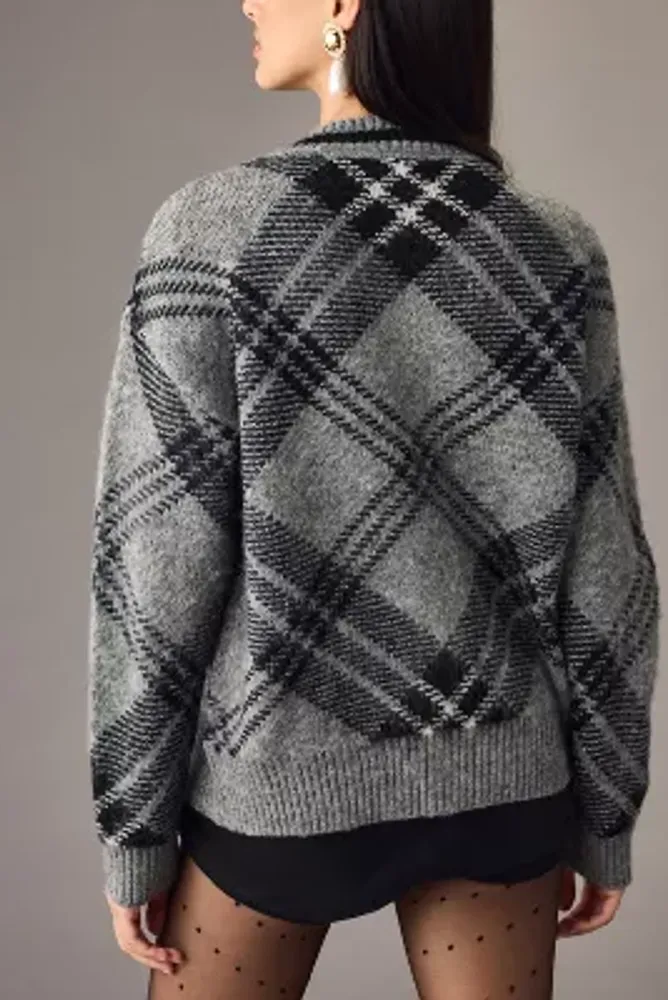 RD Style Plaid Cardigan Sweater