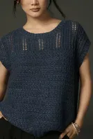 Self Contrast Mia Short-Sleeve Sweater