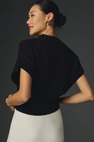 Maeve Mock-Neck Extended Shoulder Sweater Vest