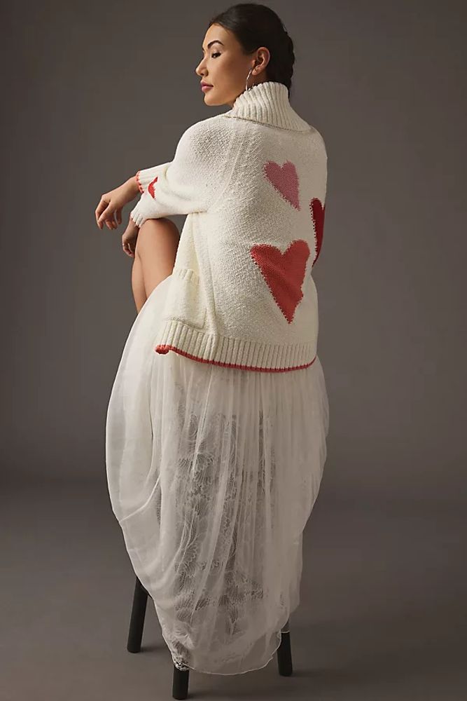 Maeve Heart Cardigan Sweater By White | The Summit