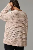 By Anthropologie Oversized Mesh Stitch Sweater