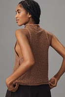 Pilcro Rolled Mock-Neck Sweater Tank