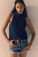 Pilcro Rolled Mock-Neck Sweater Tank