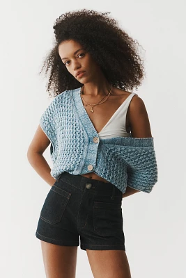 Pilcro Oversized Distressed Sweater Vest