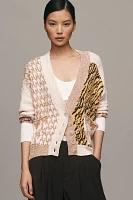 Pilcro Mash-Up Tiger Cardigan Sweater