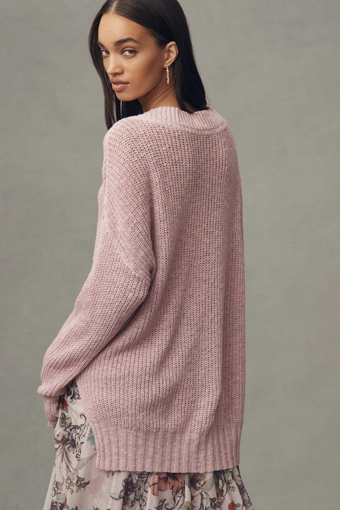 Pilcro Slouchy V-Neck Sweater