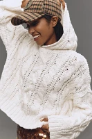 Pilcro Cable-Knit Hooded Pullover Sweater