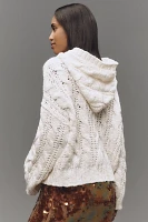 Pilcro Cable-Knit Hooded Pullover Sweater