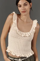 Pilcro Ruffled Sweater Tank Top