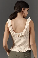 Pilcro Ruffled Sweater Tank Top