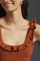 Pilcro Ruffled Sweater Tank Top