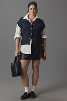 Pilcro Collared Cable Cardigan Sweater Vest