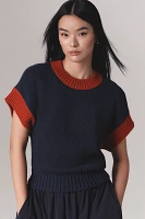 Maeve Cap Sleeve Graphic Sweater Vest