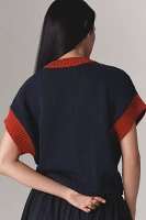 Maeve Cap Sleeve Graphic Sweater Vest